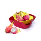 2 Piece Bowl and Drainer Set Holds Fruit, Nuts, Candy, Salads. Drainer/Strainer
