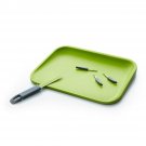 Modern, Non-Slip Cutting Board with Hidden Compartments for Knife & Fork Set