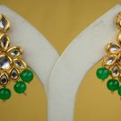 Chandelier Emerald Earrings, Indian Bridal Traditional Earrings, Party Meena Kundan 316