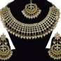 Fashionable Choker White Bollywood Designer Indian Jewelry Gold Plated MK503