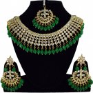 Fashionable Choker Green Bollywood Designer Indian Jewelry Gold Plated MK504