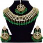 Fashionable Choker Green Bollywood Designer Indian Jewelry Gold Plated MK504