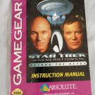 Sega Game Gear Star Trek Generations  Booklet Instruction Manual NO GAME 