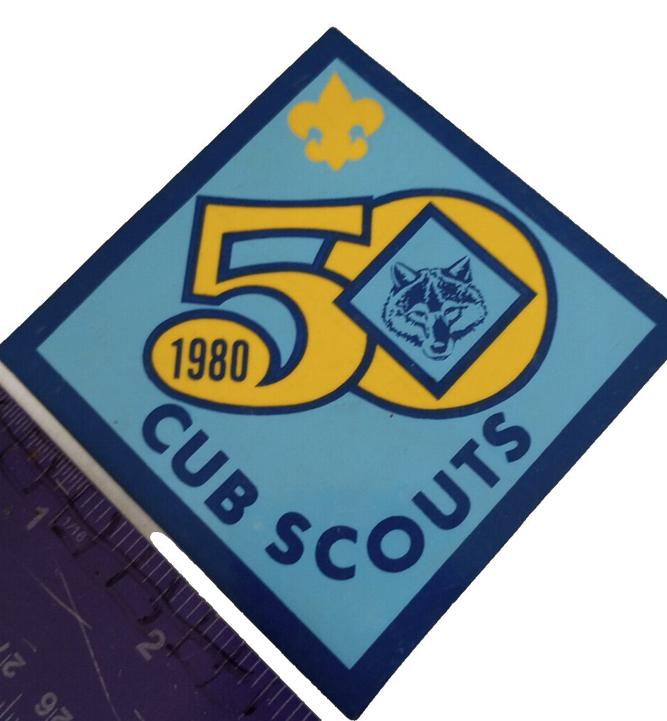 BSA Cub Scouts 50th Anniversary Diamond sticker 1980 Unused