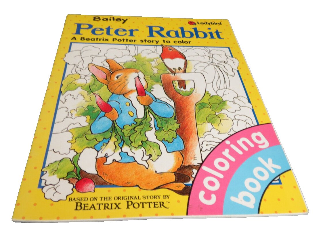 Vintage Peter Rabbit A Beatrix Potter Story to Color Ladybird Books 1988