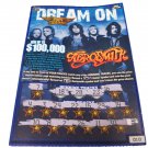 AeroSmith Dream On Losing WV Instant Lottery Ticket Steven Tyler No Cash Value