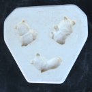 Dona's Panda Bear Magnet Slip Mold Vintage 1985 3 Small Bears