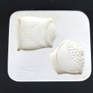 Duncan Kitchen Magnet Slip Mold DM-800 VTG 1964 Bowl of Berries & Sack of Flour