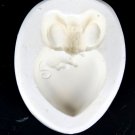 Carolina Mouse on Heart Magnet Slip Mold 370 Open Pour
