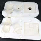 Clay Magic Bear & Cottage Slip Mold w/ Dove VTG 1988 Clay Magic Bear & Cottage Slip Mold w/ Dove VTG 1988
