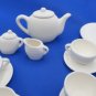 Unbranded Bisque Small Tea Set Ready to Paint 4 Piece / Pot /Sugar Creamer