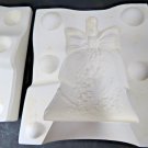 White Horse Large Christmas Bell Slip Mold No. 1512 Decorated w/Holly /Bow White Horse Large Christmas Bell Slip Mold No. 1512 Decorated w/Holly /Bow