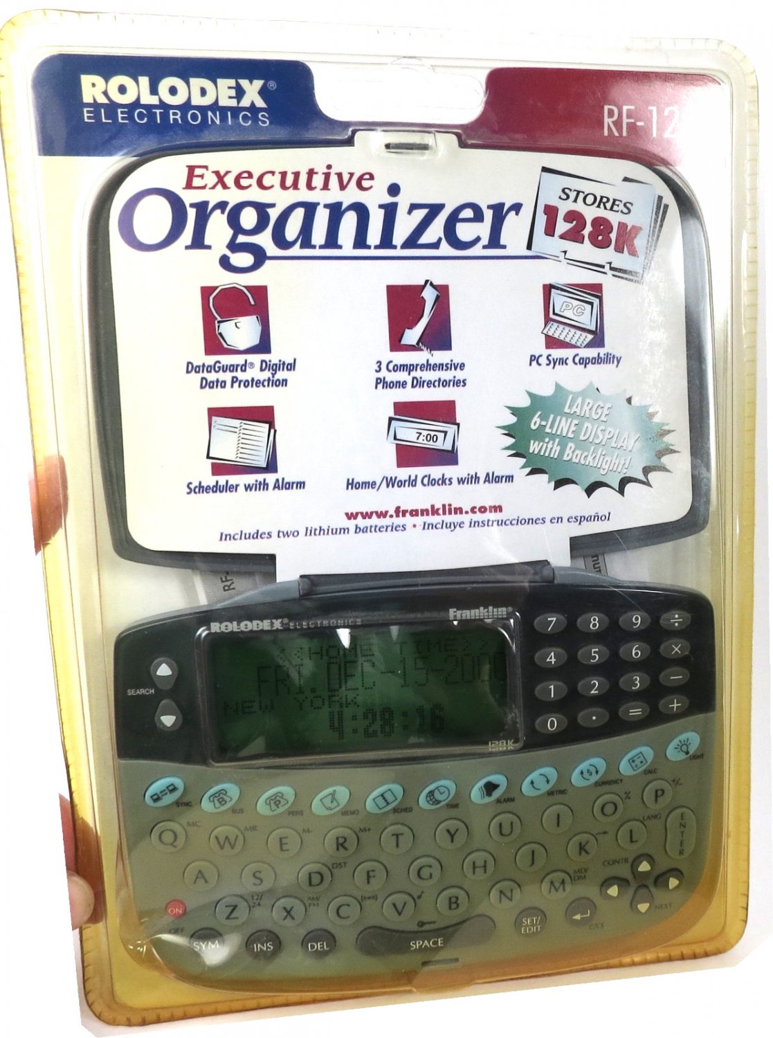 Rolodex Electronics RF-128 VTG 1999 Executive Organizer 128K Storage