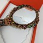 Maniya Metal Peacock Folding Vanity Hand Mirror Intricate Design w/box