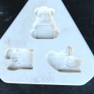 Dona's 3 Vintage 1986 School Magnets Slip Mold D-386