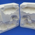 Nowell's Vintage 1981 Bunny Pulling Cart Planter Slip Mold NM-681