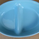 Unbranded Large Baby Blue Divided Bowl Made in Portugal