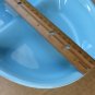 Unbranded Large Baby Blue Divided Bowl Made in Portugal