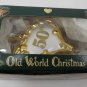 Old World 50th Heart Christmas Ornament Gold Trim Boxed
