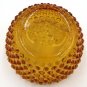 Fenton Art Glass Hobnail Amber Fruit & Nut Bowl Pre-Logo Scalloped Edge