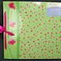 Miss Elizabeth's Pink Petals Fall-Midley Scrapbook Cover Lime Green w Pink Flora