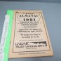 Farmer's Almanac 1981 Vol. 164 Union Trust National Parkersburg, WV Ad Cover