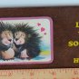 Wallace Berrie & Co Wooden Novelty Sign Porcupines "I Love You So Much It Hurts"