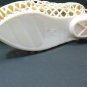 DonaJelly Women's PVC Flats Summer Lattice Shoes Off White/Cream Size 7 NOS