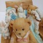 Cherished Teddies Christopher Bear with Toy Friends 1991 Rocking Horse & Rabbit