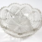 Unbranded Small Clear Pressed Candy Dish Relish or Trinket Floral Starburst