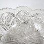 Unbranded Small Clear Pressed Candy Dish Relish or Trinket Floral Starburst