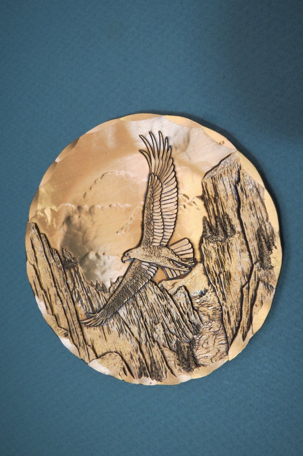 Wendell August Forge Soaring Eagle Hammered Bronze Coaster