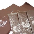 VTG St. Thomas Virgin Islands Sovenir Cloth Napkins Brown w Shell Accent 7 Total