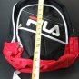 Fila Laptop Backpack Black & Red Nice Size Pockets w/ Backstaps and Top Handle