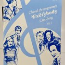 Choral Arrangements Everybody Can Sing Vol 1. Blue Cover SATB Songbook 1977
