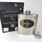 Simran International New Orleans Saints Flask NFL Licensed Gear New Open Package