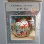 VTG General Foam Plastics Ornament Christmas 1983 Satin Ball w / Winter Scene