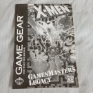 Sega Game Gear Xmen Game Master's Legacy Booklet/Manual NO GAME 