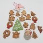 Unbranded Vintage Ceramic Magnet Slip Castings Lot w/o Magnet Christmas