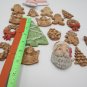 Unbranded Vintage Ceramic Magnet Slip Castings Lot w/o Magnet Christmas