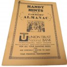 Handy Hints from The Farmer's Almanac 1972 Union Trust Ad Parkersburg WV Cover Handy Hints from The Farmer's Almanac 1972 Union Trust Ad Parkersburg WV Cover