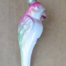 Unbranded Vintage Christmas Glass Bird Shaped Light Bulb Pink Parrot Untested