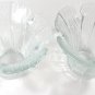Unbranded 2 Clear Glass Votive Holders Tulip Design Ribbed