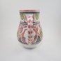 Unbranded Ceramic Mug LG Potbellied Cup Handpainted Pink & Green Spring Colors