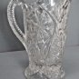 Vintage Glass Pint Pitcher, Cosmos Clear Pattern Glass, Imperial 474 Nice Size