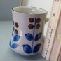 COTC Coffee Mugs Set of 2 Stoneware Earthy Accent Floral Patterns