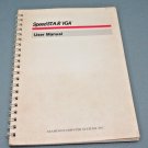 Vintage 1990 SpeedStar VGA Board User Manual Version 3.00