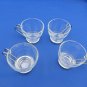 Bormioli Rocco Espresso Cups 4 Clear Glass w/removable Stainless Steel Handle