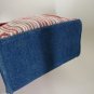 Longaberger Homestead Denim Mini Red White Blue Striped Tote Bag