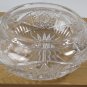 Unbranded 8-Point Pinwheel Cut Crystal Trinket Dish Bottom Only Missing top